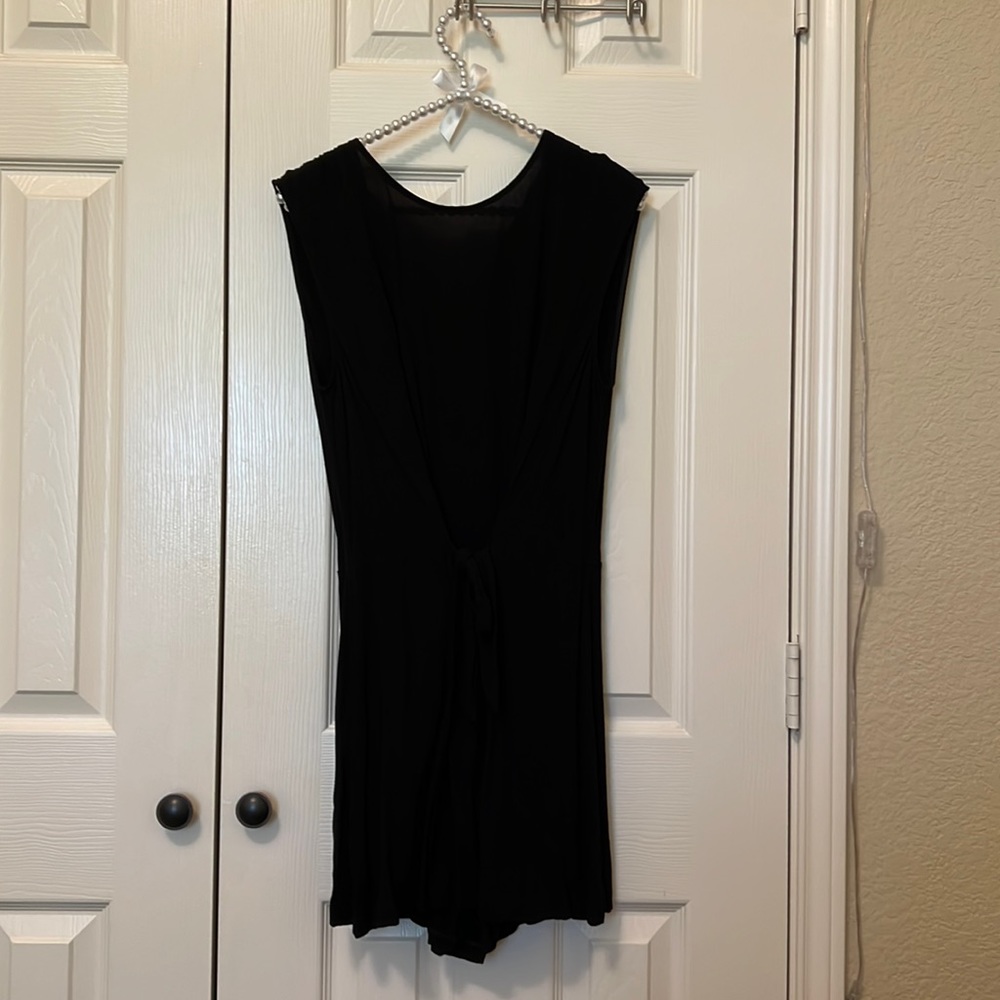 Black Zara Romper with an open back